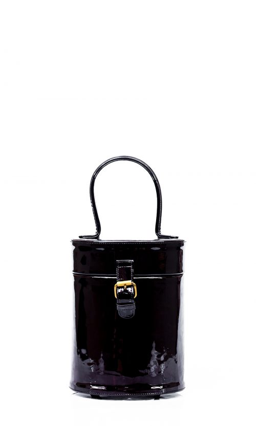 Rounded Faux Leather Handbag