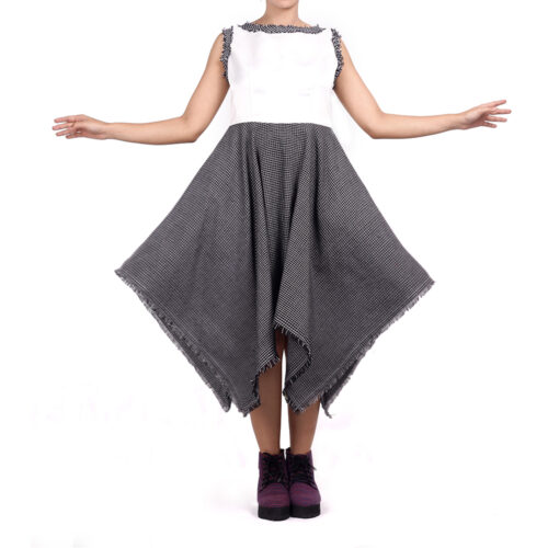 LEKAT Sleeveless Asymmetrical Flare Dress