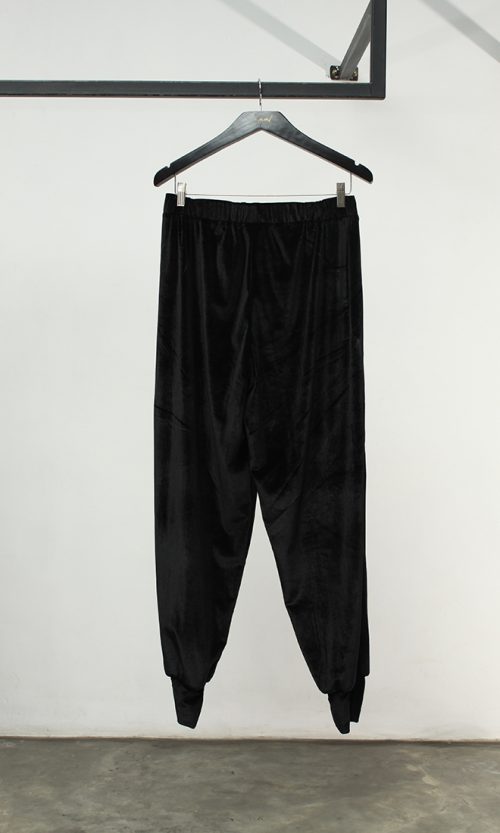 Black Velvet Harem Pants