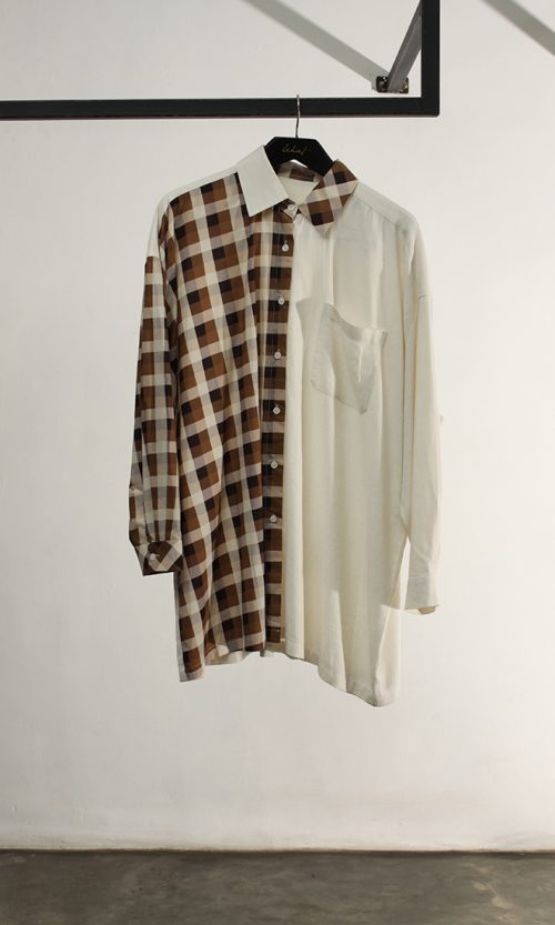 Two-Tone Unisex Loose Shirt