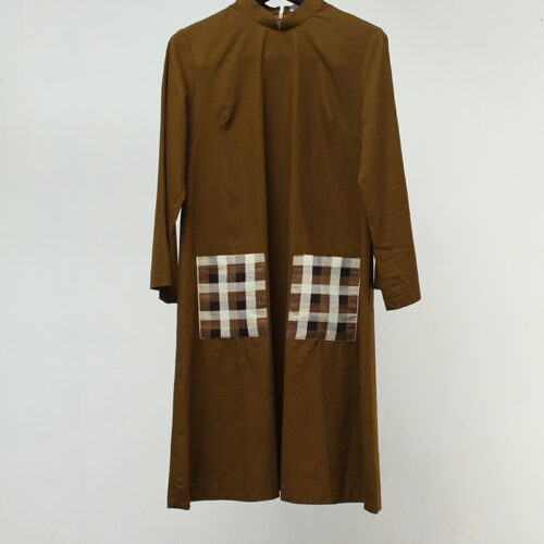 LEKAT DUA Brown Tunic with Pockets