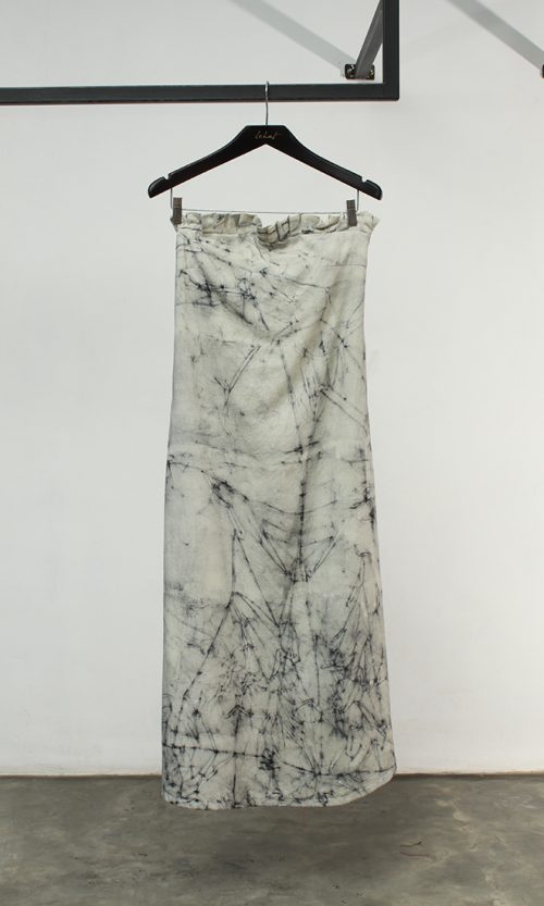 Tie Dye Tube Dress in White