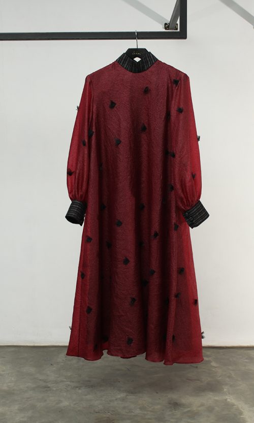 Long Sleeve Seer Sucker Dress
