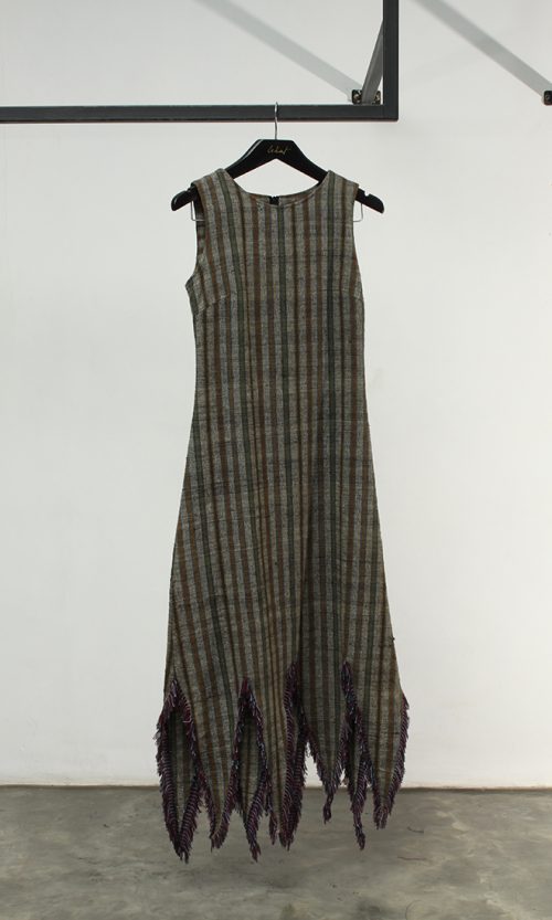 Striped Sleeveless Midi Dress