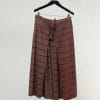 Front Tie Pleated Midi Skirt in Terracotta