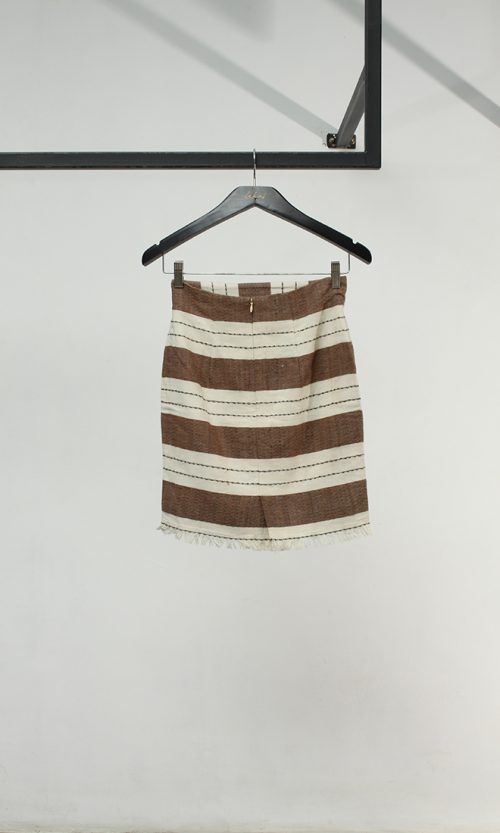 Woven Stripes Mini Skirt