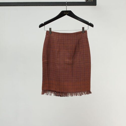 LEKAT Baduy Mini Pencil Skirt in Brick