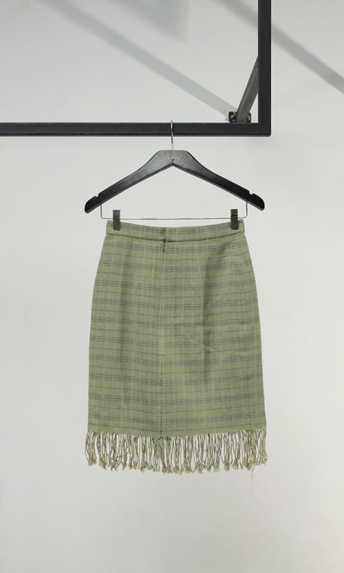 Baduy Mini A-line Skirt in Lime Green