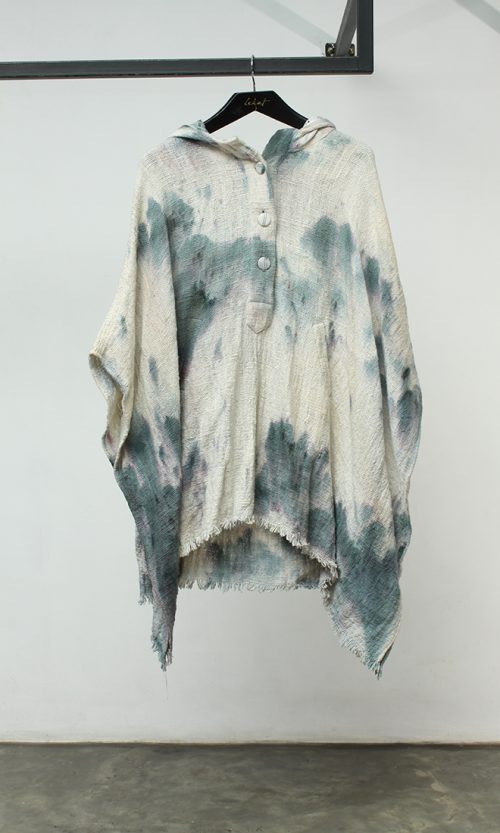 Hooded Tie-dye Cape