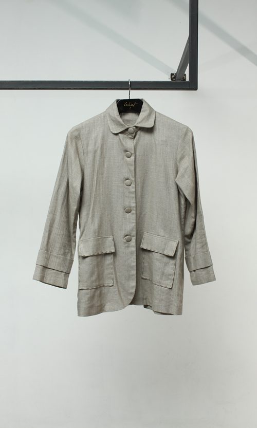 Long Sleeve Shirt with Collar and Two Flap Pocket