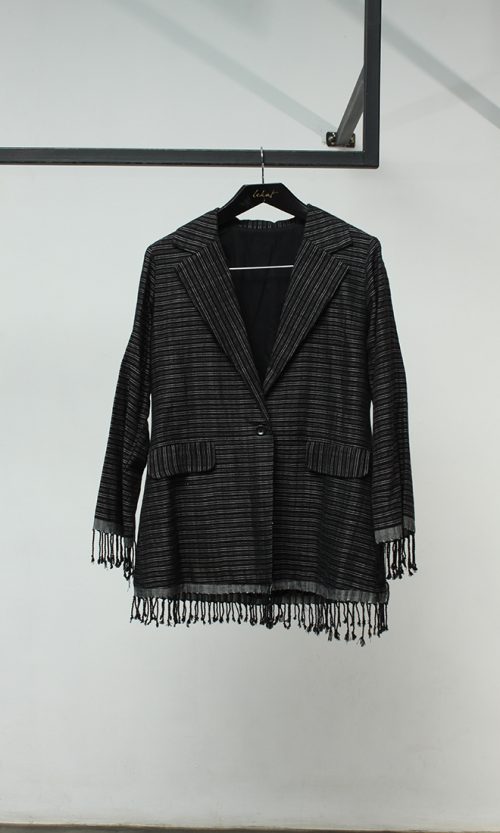 Notched Lapel Baduy Blazer