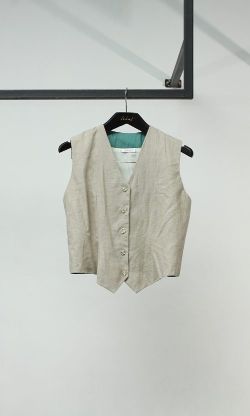 Two-tone Coloured Denim Vest