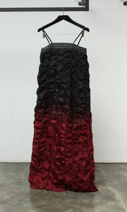Two-tone Spaghetti Strap Maxi Dress