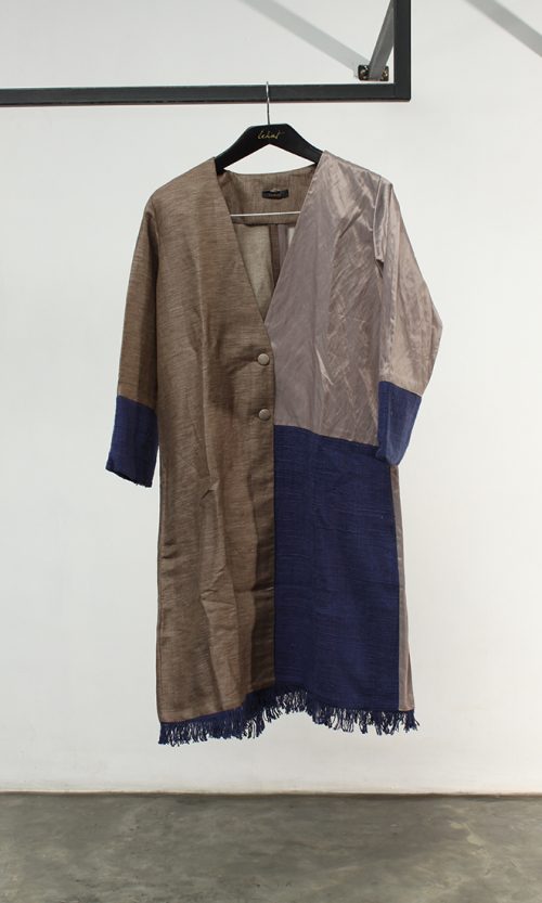 Three Tone Long Outerwear (Indigo)