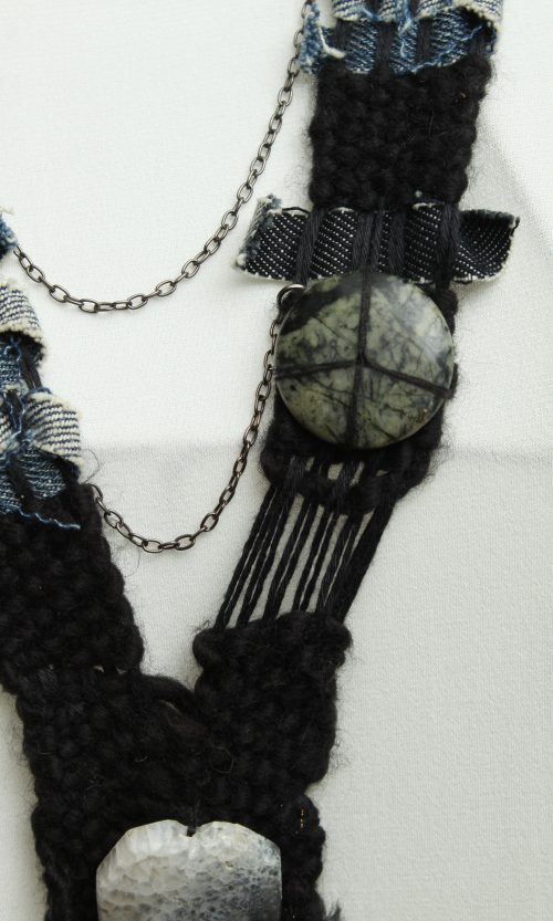 Rock Stone Denim Necklace