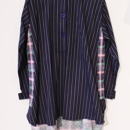 LEKAT Two-tone Stripe Denim Shirt