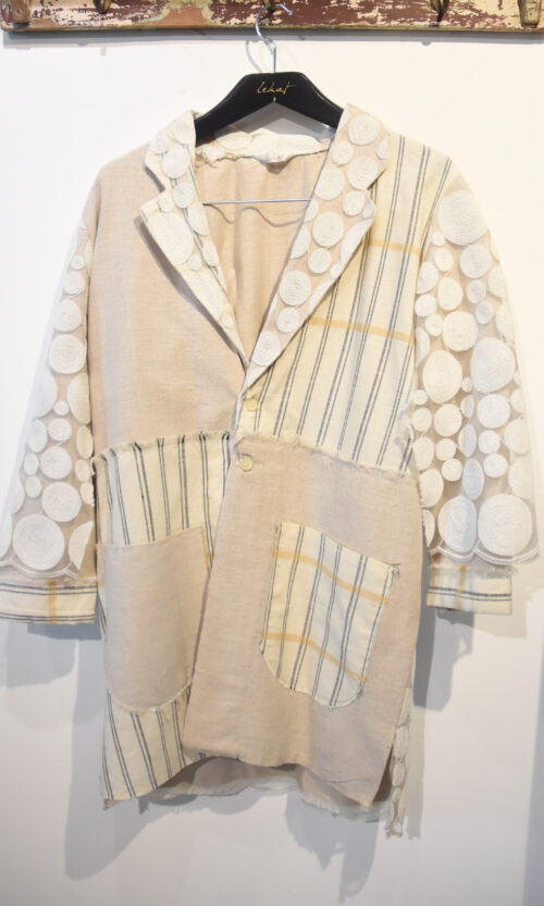 Oversize Mix Woven Fabric Blazer