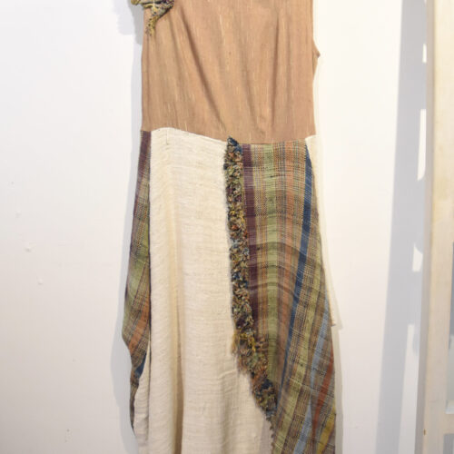 LEKAT Mix Fabric Woven Dress