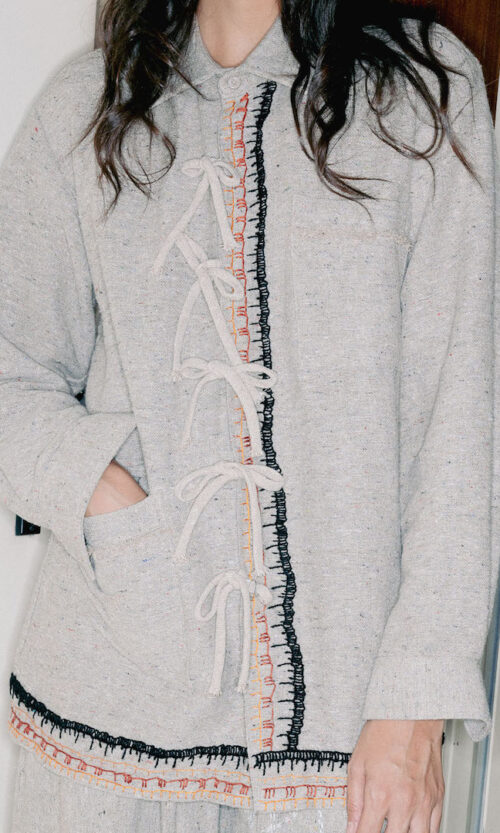 Suri Woven Unisex Top with Hand Embroidery