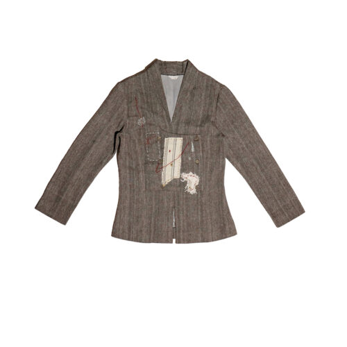 LEKAT Kutu Baru Woven Blazer with Patchwork