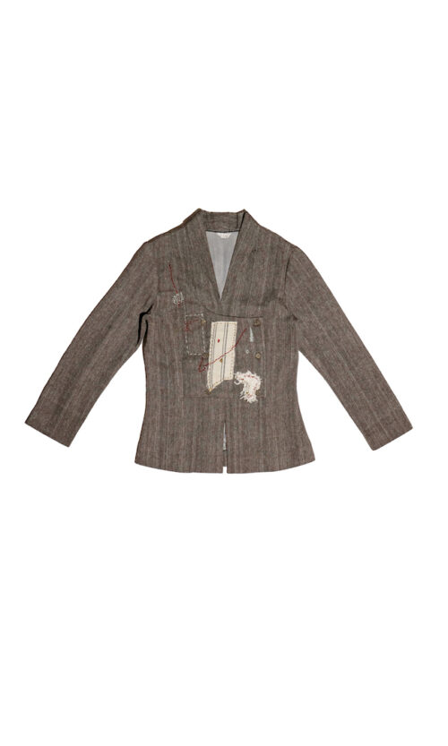 Kutu Baru Woven Blazer with Patchwork