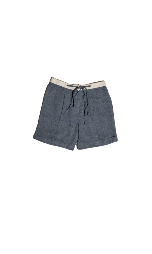 Herringbone Navy Short