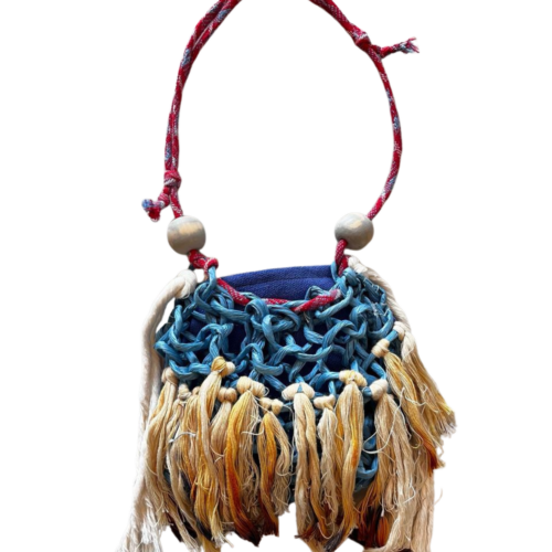 LEKAT Macramé Fringe Pouch Necklace