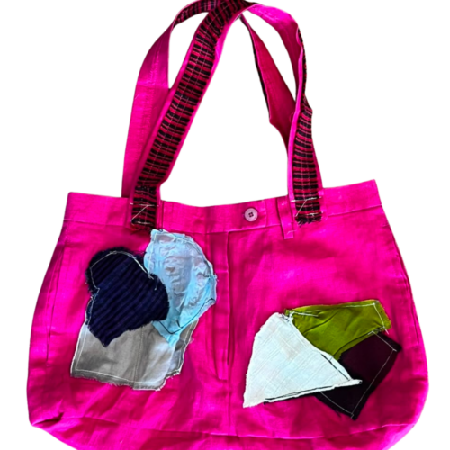 LEKAT DUA Reworked Pink Mini Tote Bag