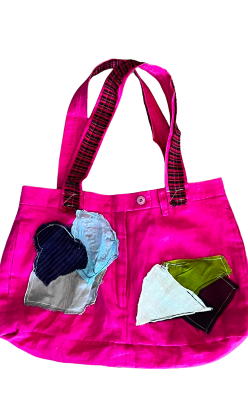 LEKAT DUA Reworked Pink Mini Tote Bag