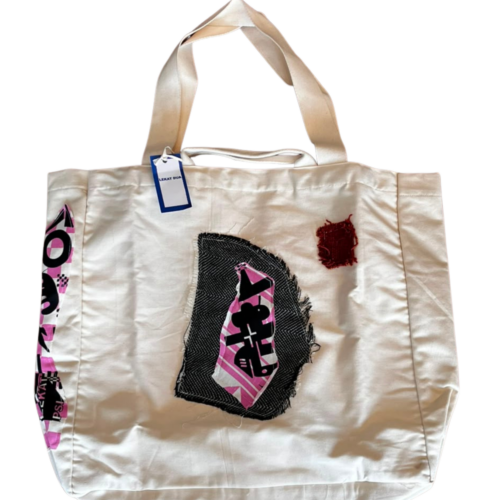 LEKAT DUA Off White Patchwork Tote Bag