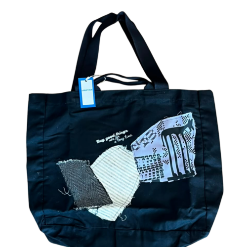 LEKAT DUA Black Patchwork Tote Bag