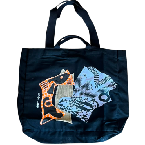 LEKAT DUA Black Patchwork Tote Bag