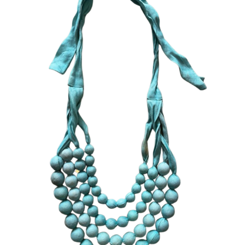 LEKAT Layered Beaded Necklace in Aqua