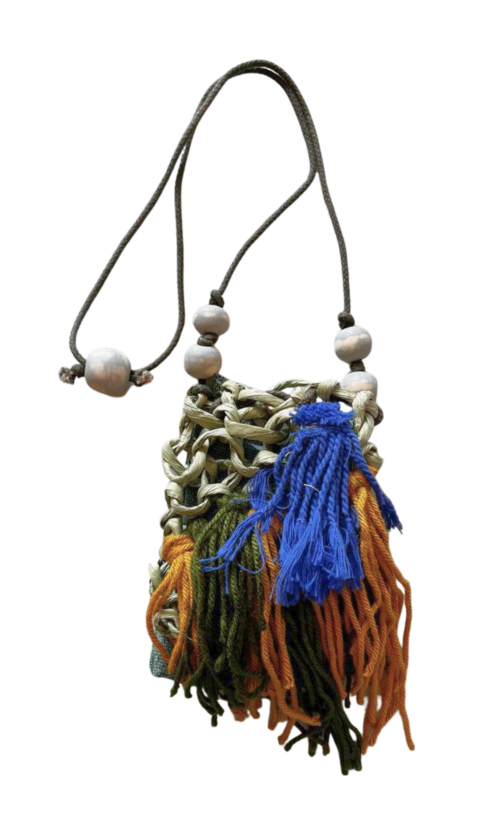 LEKAT Macramé Fringe Pouch Necklace