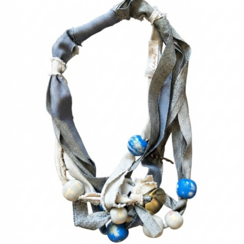 LEKAT Knotted Fabric Bead Necklace