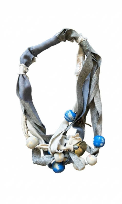 LEKAT Knotted Fabric Bead Necklace