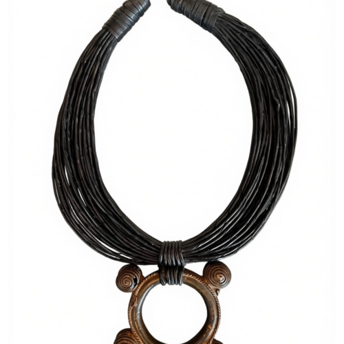 LEKAT Layered Cord Ring Pendant Necklace