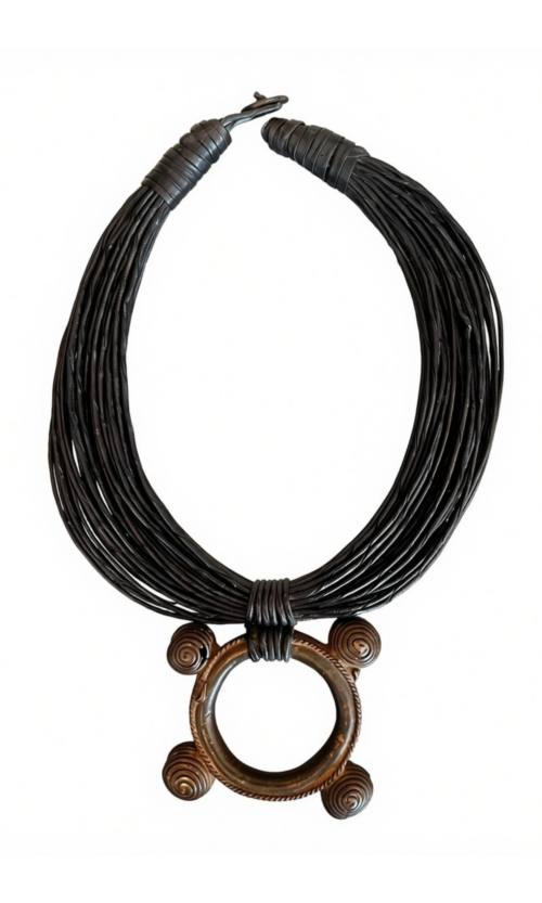 LEKAT Layered Cord Ring Pendant Necklace