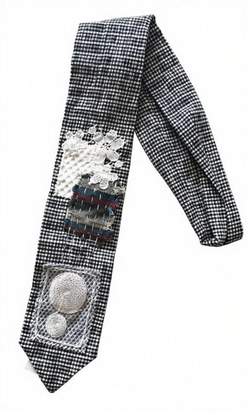LEKAT Plaid Patchwork Necktie