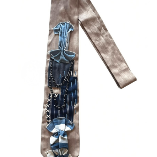 LEKAT Taupe Patchwork Necklace