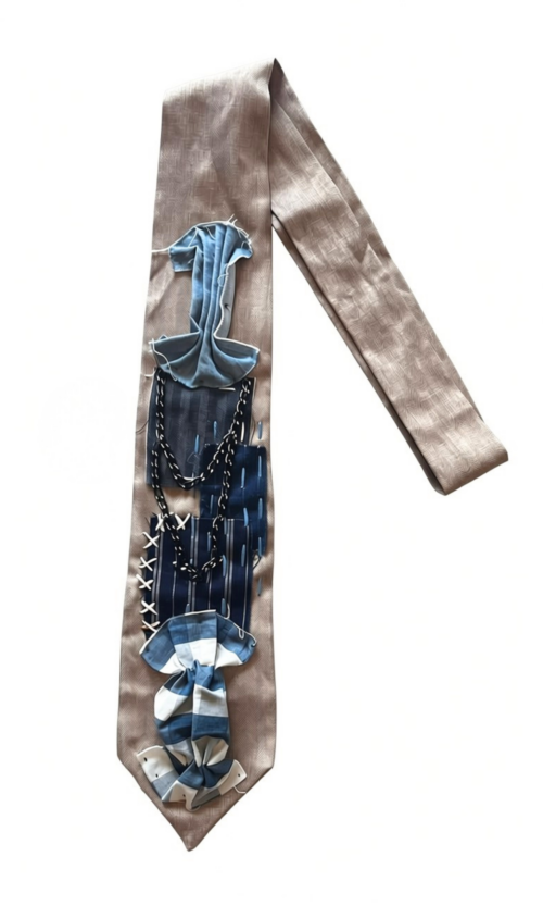 LEKAT Taupe Patchwork Necklace