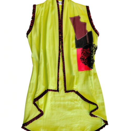 LEKAT DUA Lime Patchwork Outer