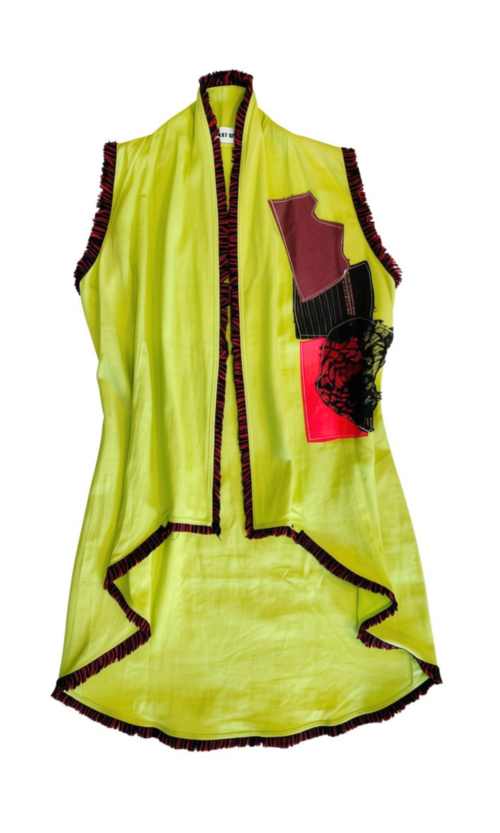 LEKAT DUA Lime Patchwork Outer