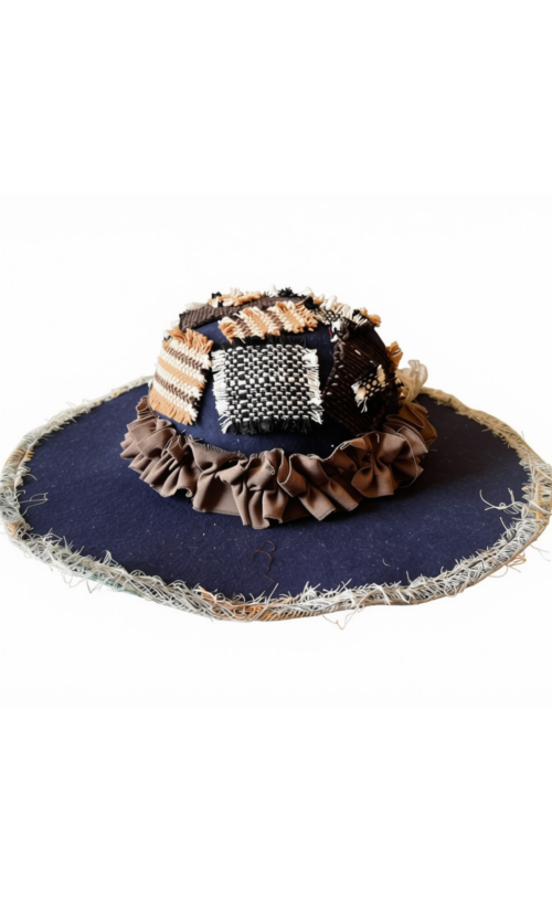 LEKAT Patchwork Wide-Brim Hat
