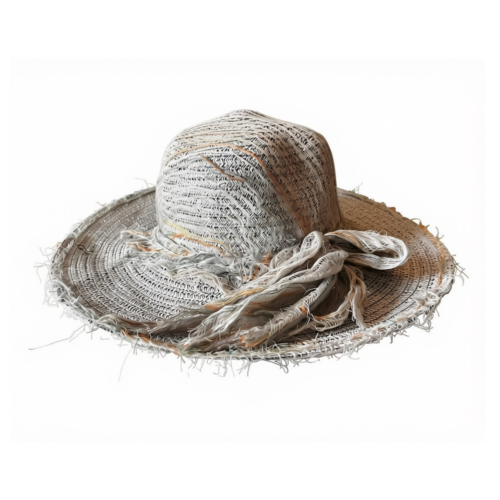 LEKAT Mesh Wide-Brim Hat in Light Grey