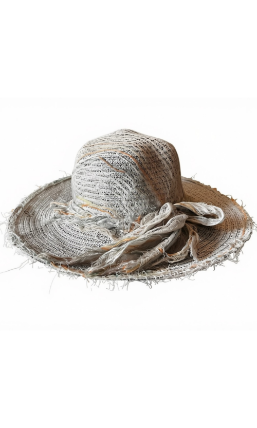 LEKAT Mesh Wide-Brim Hat in Light Grey