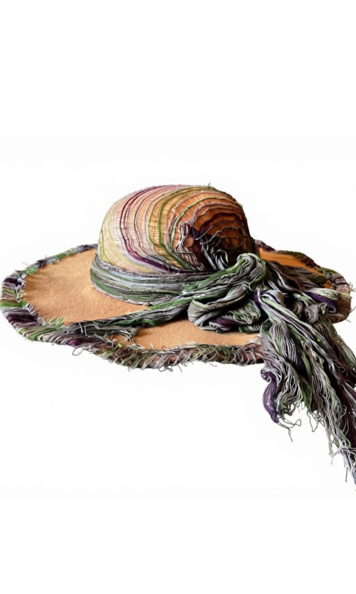 LEKAT Mesh Wide-Brim Hat in Brown