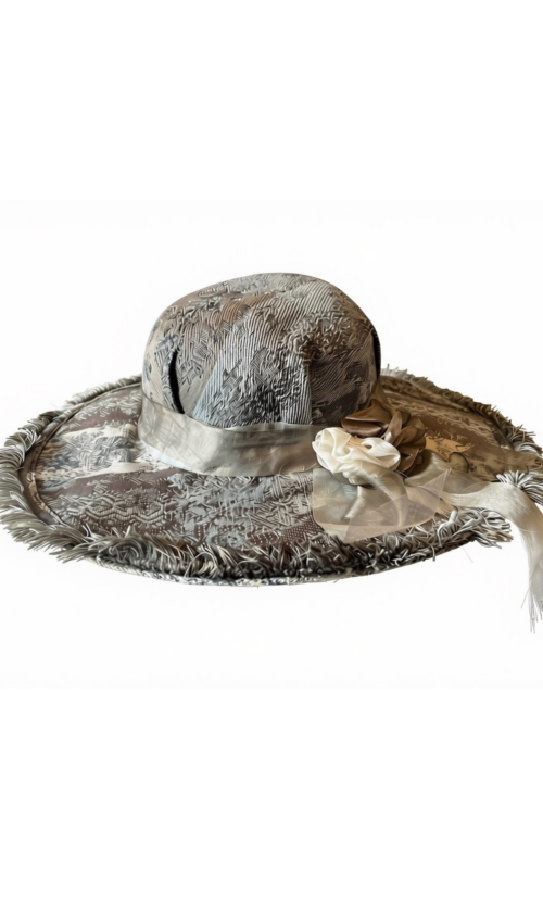 LEKAT Woven Fabric Wide-Brim Hat