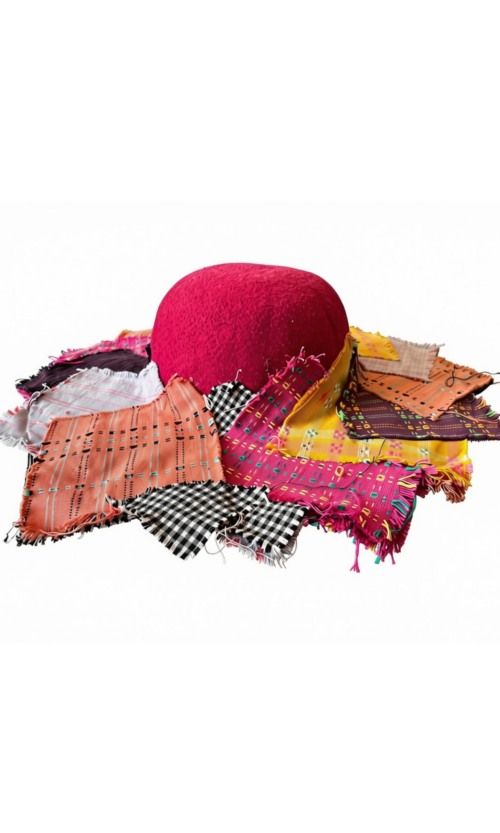 LEKAT Patchwork Wide-Brim Hat