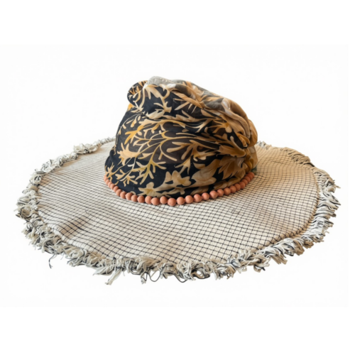LEKAT Flower Pattern Beaded Wizard Hat